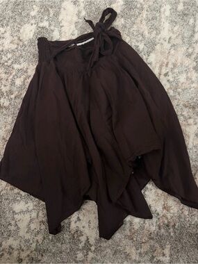 Linen brown fairy bohemian hippie skirt Fits like a medium